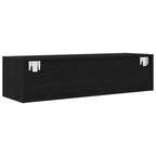 vidaXL TV-Schränk Wandmontiert Schwarz Eichen-Optik 100 x 31 x 25,5 cm
