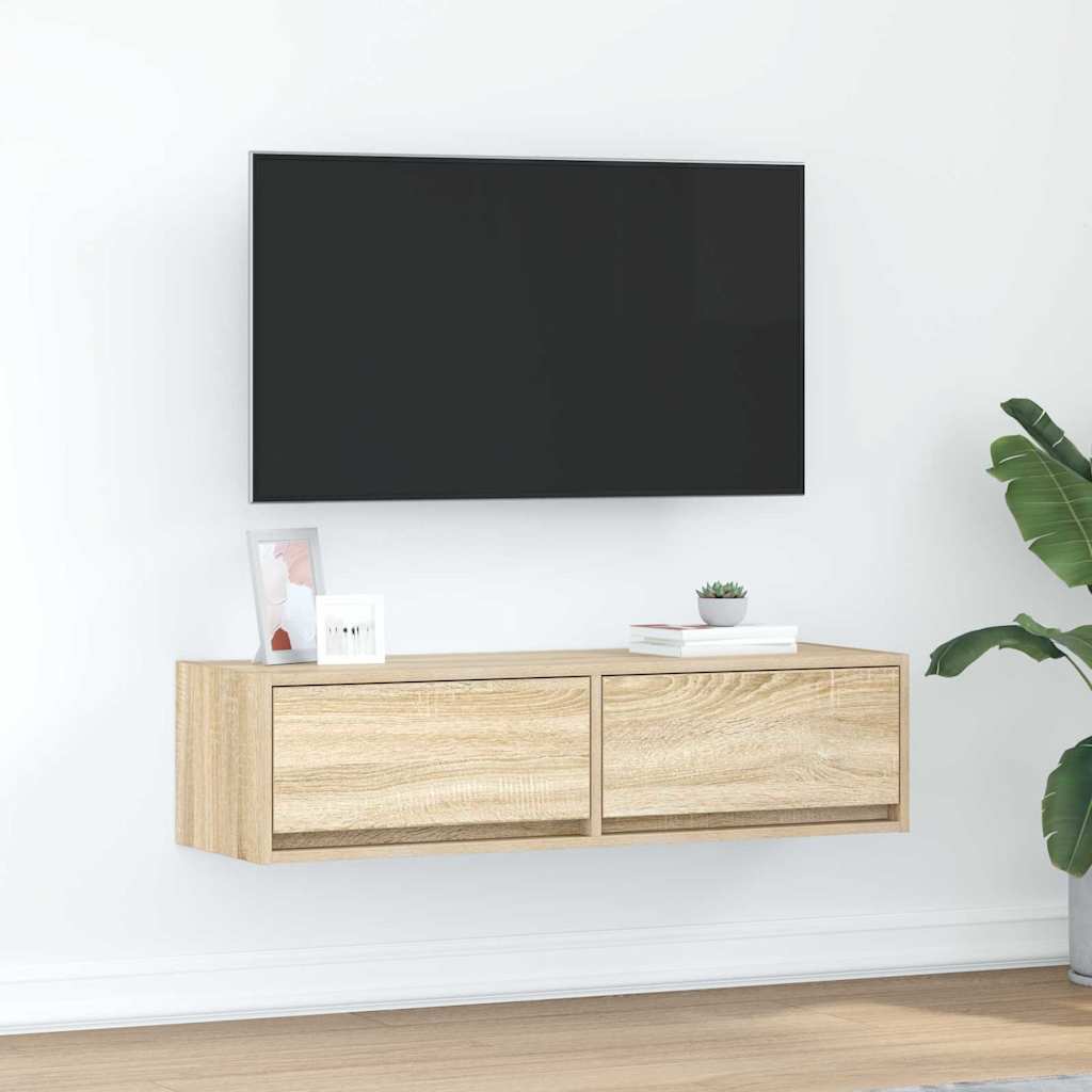 vidaXL TV-Schränk Sonoma-Eiche 100 x 31 x 25,5 cm Holzwerkstoff