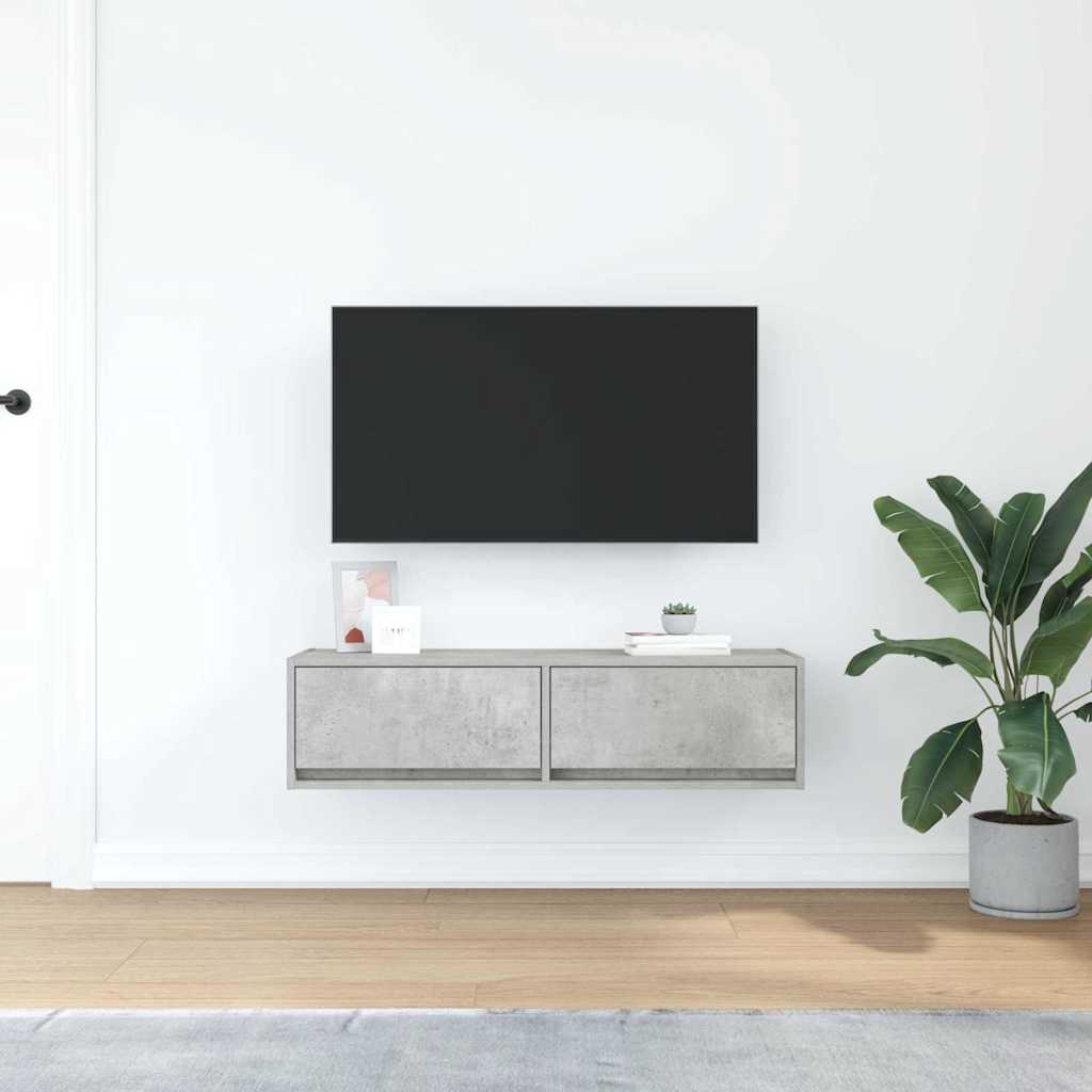 vidaXL TV-Schränk Betongrau 100 x 31 x 25,5 cm Holzwerkstoff