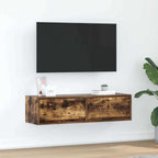 vidaXL TV-Schränk Räuchereiche 100 x 31 x 25,5 cm Holzwerkstoff