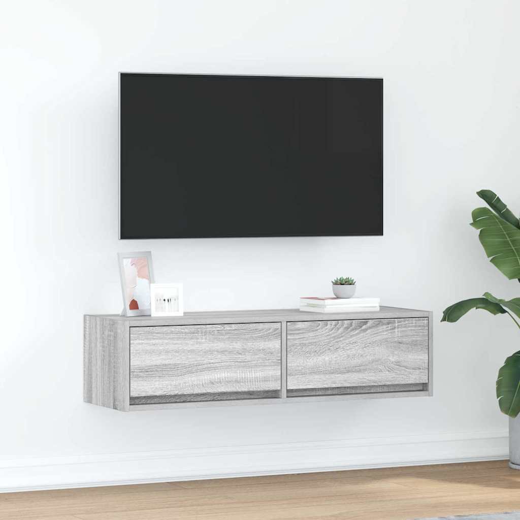 vidaXL TV-Schränk Grau Sonoma 100 x 31 x 25,5 cm Holzwerkstoff