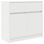 vidaXL Sideboard mit Schublade Weiß 80x34x76 cm Holzwerkstoff