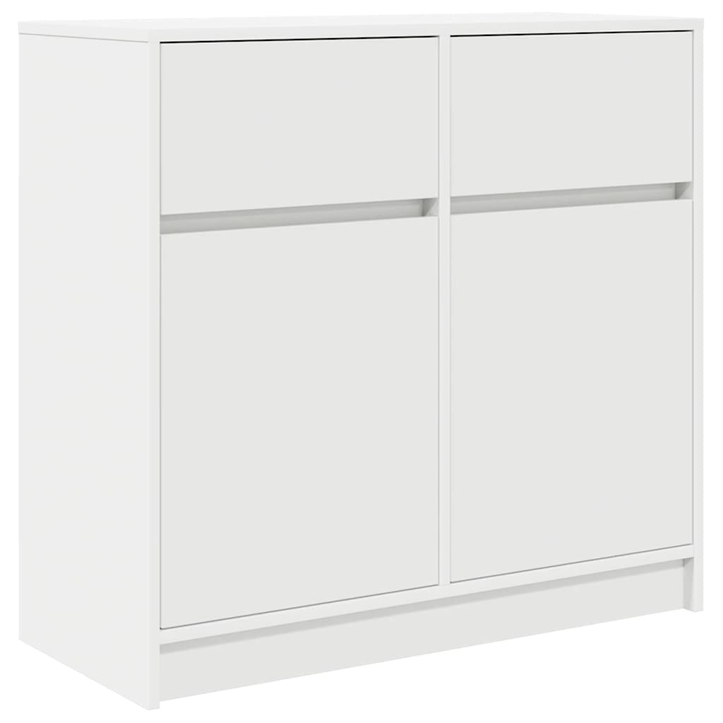 vidaXL Sideboard mit Schublade Weiß 80x34x76 cm Holzwerkstoff
