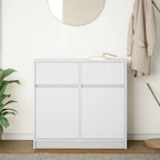 vidaXL Sideboard mit Schublade Weiß 80x34x76 cm Holzwerkstoff