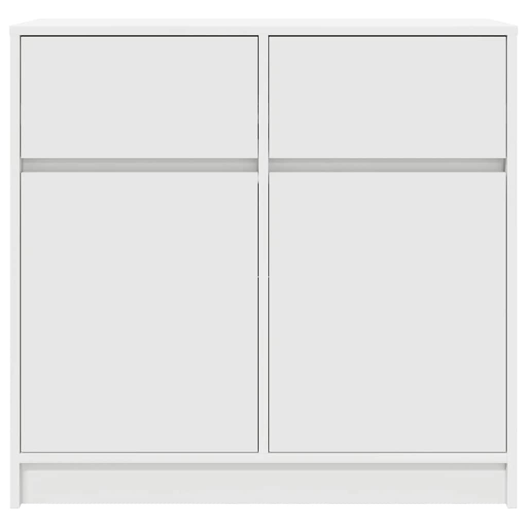 vidaXL Sideboard mit Schublade Weiß 80x34x76 cm Holzwerkstoff