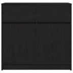 vidaXL Sideboard mit Schublade Schwarz Eichen-Optik 80x34x76 cm