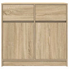 vidaXL Sideboard mit Schublade Sonoma-Eiche 80x34x76 cm Holzwerkstoff