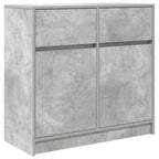 vidaXL Sideboard mit Schublade Betongrau 80x34x76 cm Holzwerkstoff