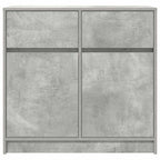 vidaXL Sideboard mit Schublade Betongrau 80x34x76 cm Holzwerkstoff