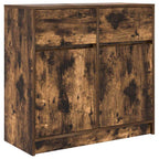vidaXL Sideboard mit Schublade Räuchereiche 80x34x76 cm Holzwerkstoff