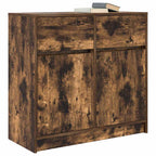 vidaXL Sideboard mit Schublade Räuchereiche 80x34x76 cm Holzwerkstoff