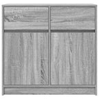vidaXL Sideboard mit Schublade Grau Sonoma 80x34x76 cm Holzwerkstoff