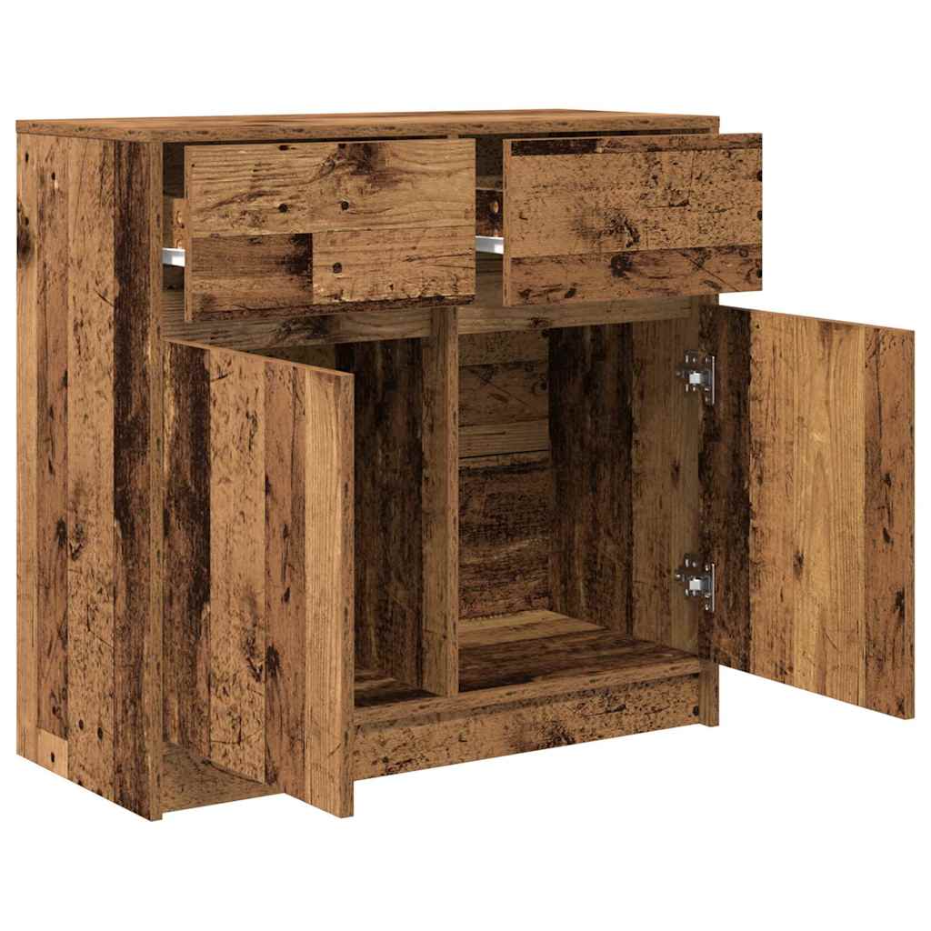 vidaXL Sideboard mit Schublade Altholz-Optik 80x34x76 cm Holzwerkstoff