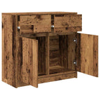 vidaXL Sideboard mit Schublade Altholz-Optik 80x34x76 cm Holzwerkstoff