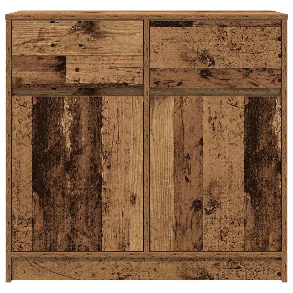 vidaXL Sideboard mit Schublade Altholz-Optik 80x34x76 cm Holzwerkstoff