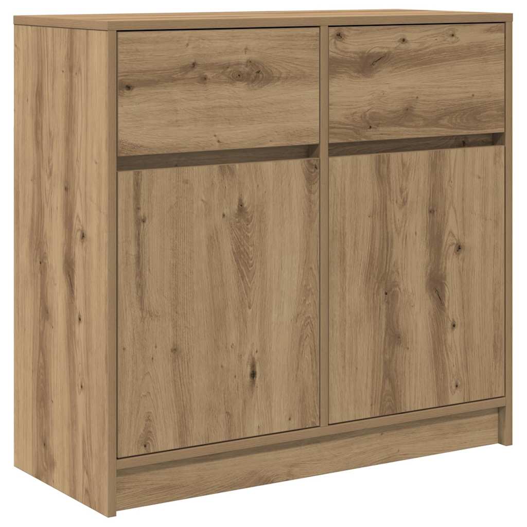 vidaXL Sideboard mit Schublade Artisan-Eiche 80x34x76 cm Holzwerkstoff