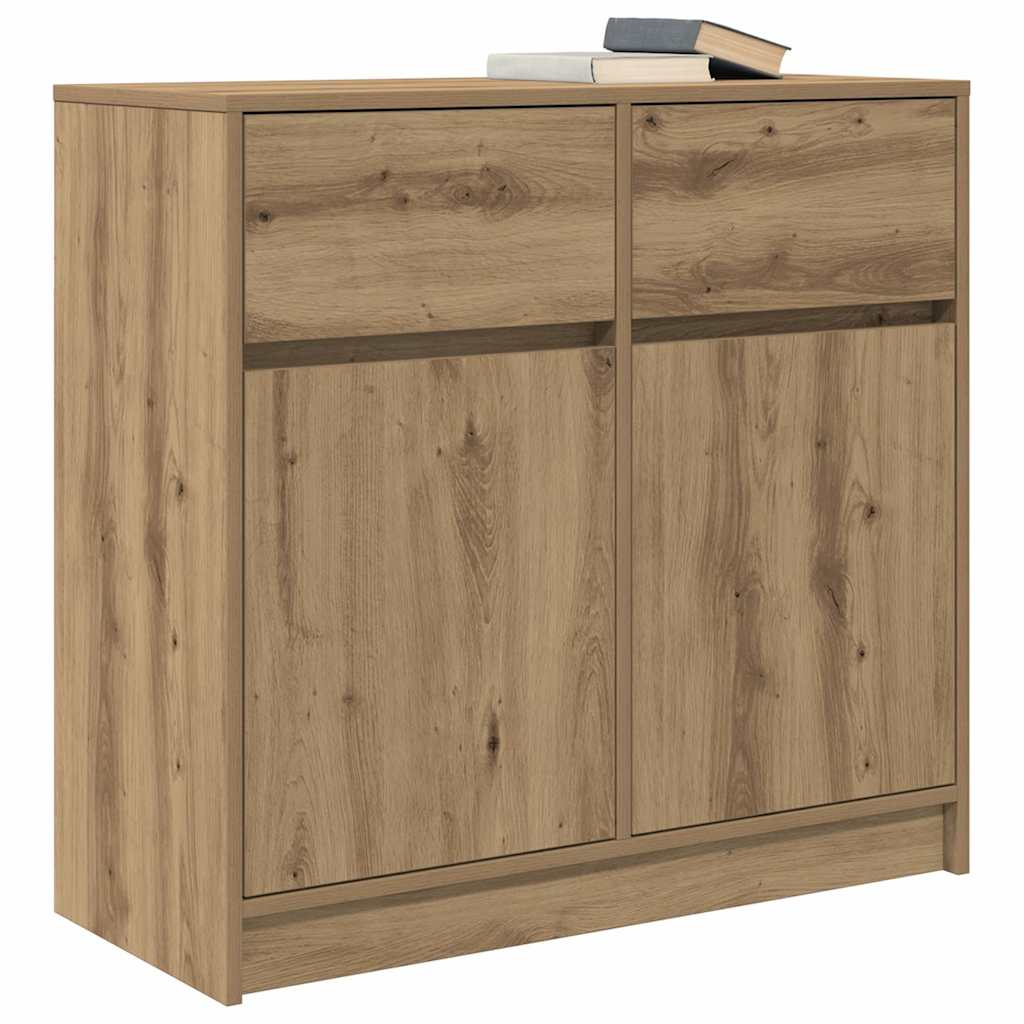 vidaXL Sideboard mit Schublade Artisan-Eiche 80x34x76 cm Holzwerkstoff