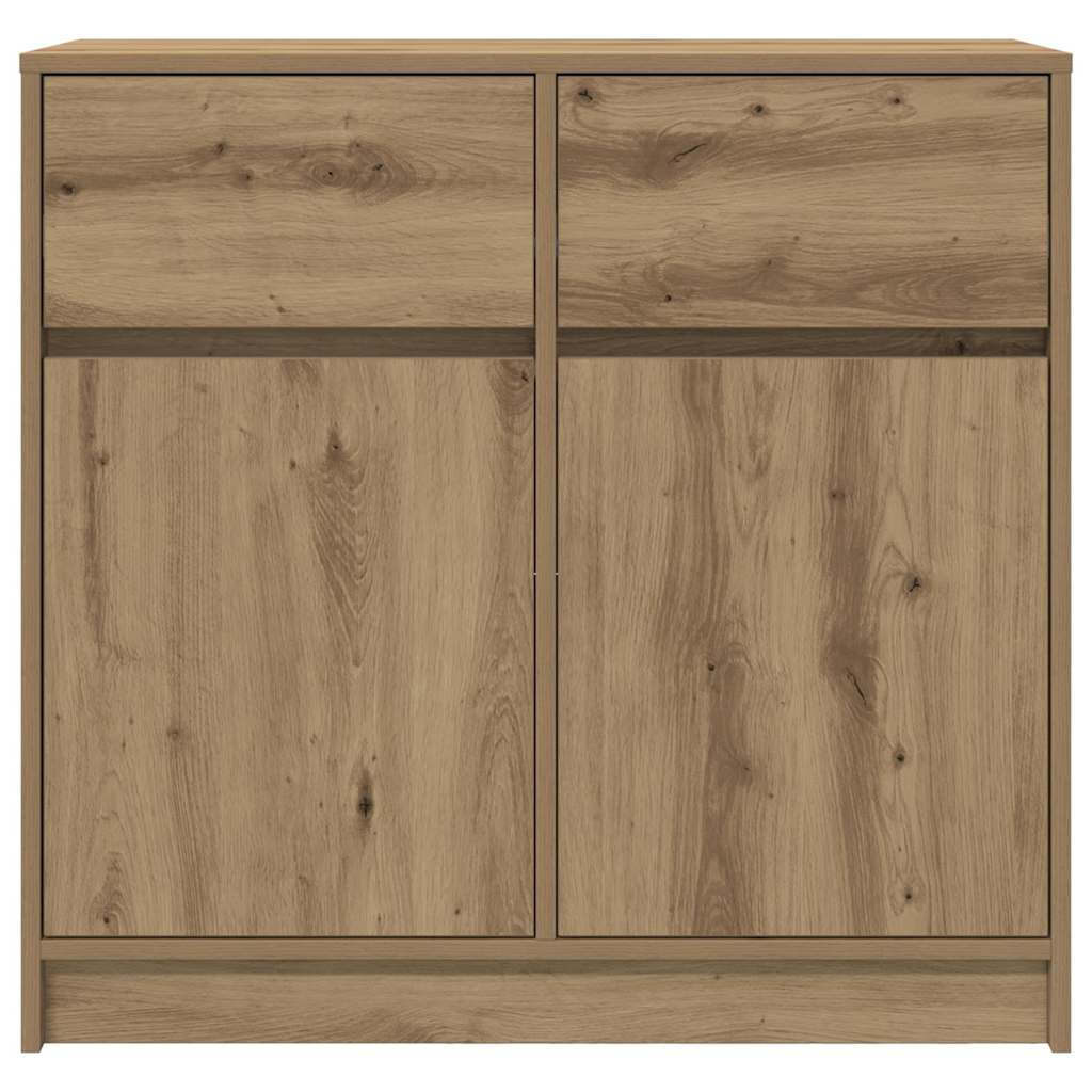 vidaXL Sideboard mit Schublade Artisan-Eiche 80x34x76 cm Holzwerkstoff