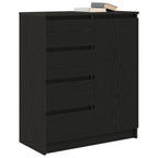 vidaXL Sideboard mit Schubladen Schwarz Eichen-Optik 71x35x84 cm