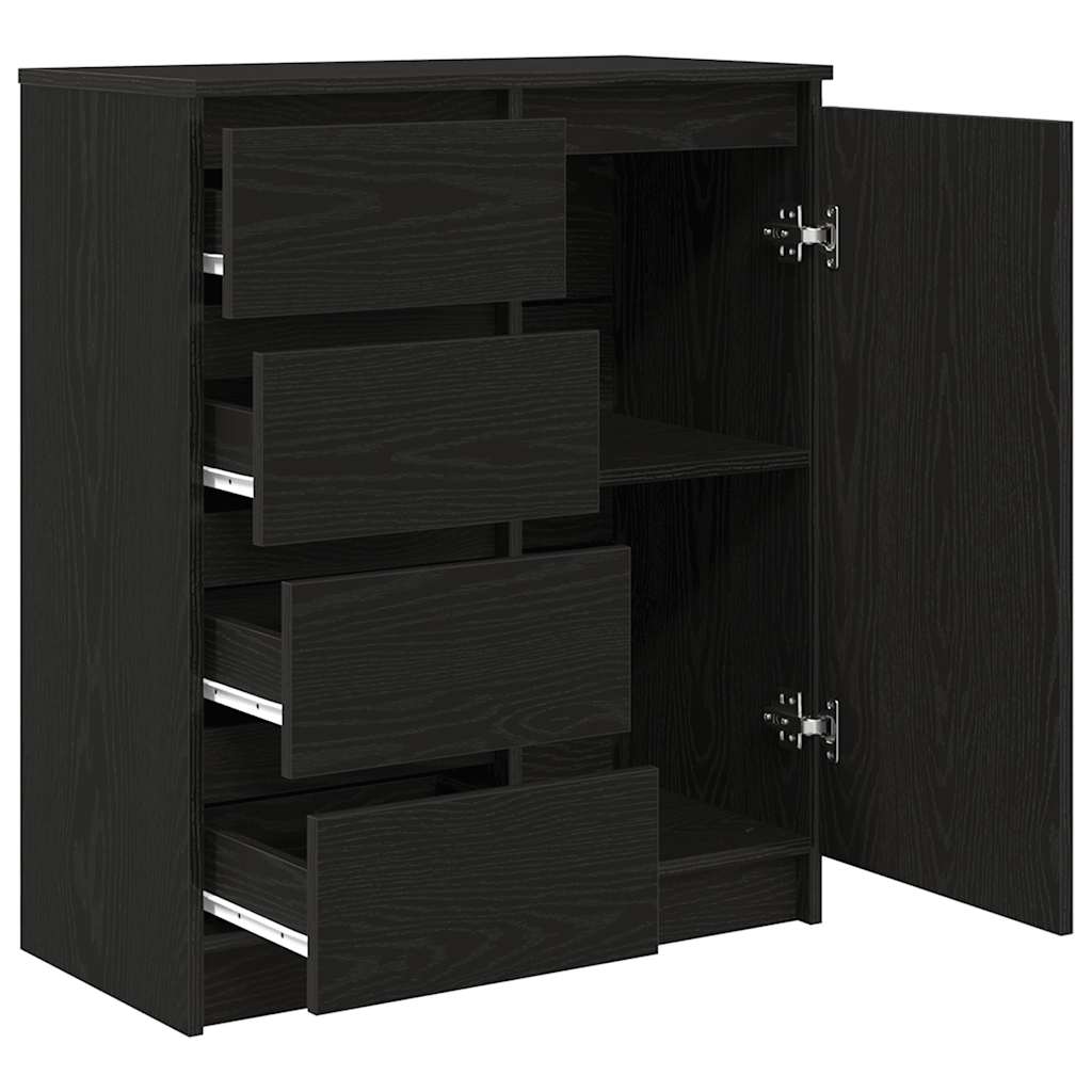 vidaXL Sideboard mit Schubladen Schwarz Eichen-Optik 71x35x84 cm