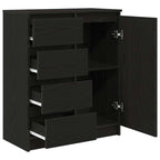 vidaXL Sideboard mit Schubladen Schwarz Eichen-Optik 71x35x84 cm