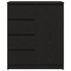 vidaXL Sideboard mit Schubladen Schwarz Eichen-Optik 71x35x84 cm