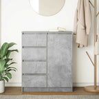 vidaXL Sideboard mit Schubladen Betongrau 71x35x84 cm Holzwerkstoff