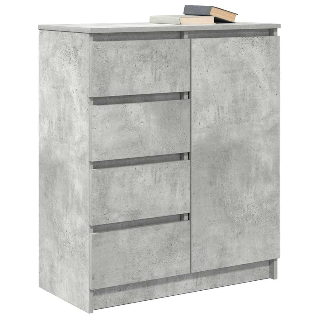vidaXL Sideboard mit Schubladen Betongrau 71x35x84 cm Holzwerkstoff