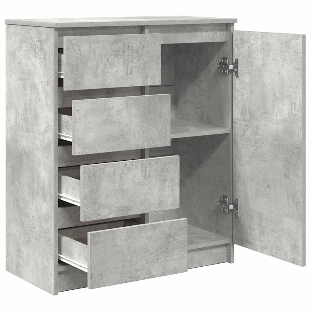 vidaXL Sideboard mit Schubladen Betongrau 71x35x84 cm Holzwerkstoff
