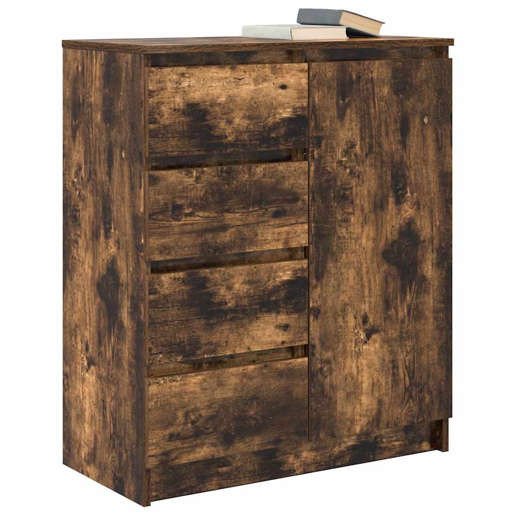 vidaXL Sideboard mit Schubladen Räuchereiche 71x35x84 cm Holzwerkstoff