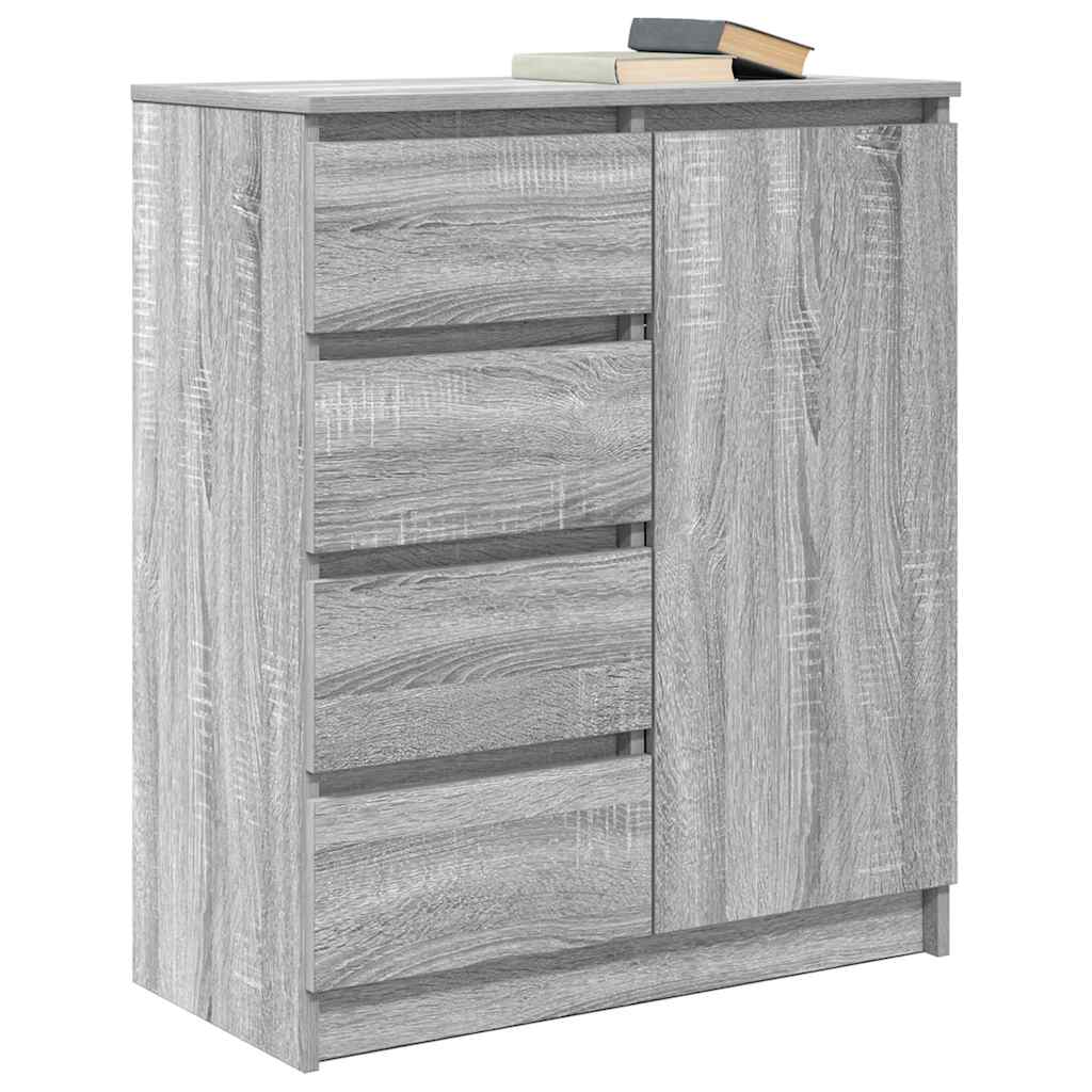 vidaXL Sideboard mit Schubladen Grau Sonoma 71x35x84 cm Holzwerkstoff