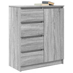 vidaXL Sideboard mit Schubladen Grau Sonoma 71x35x84 cm Holzwerkstoff