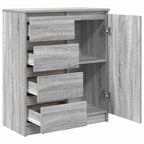 vidaXL Sideboard mit Schubladen Grau Sonoma 71x35x84 cm Holzwerkstoff