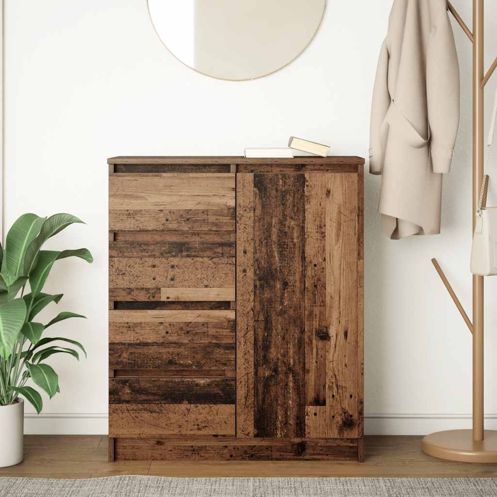 vidaXL Sideboard mit Schubladen Altholz-Optik 71x35x84cm Holzwerkstoff