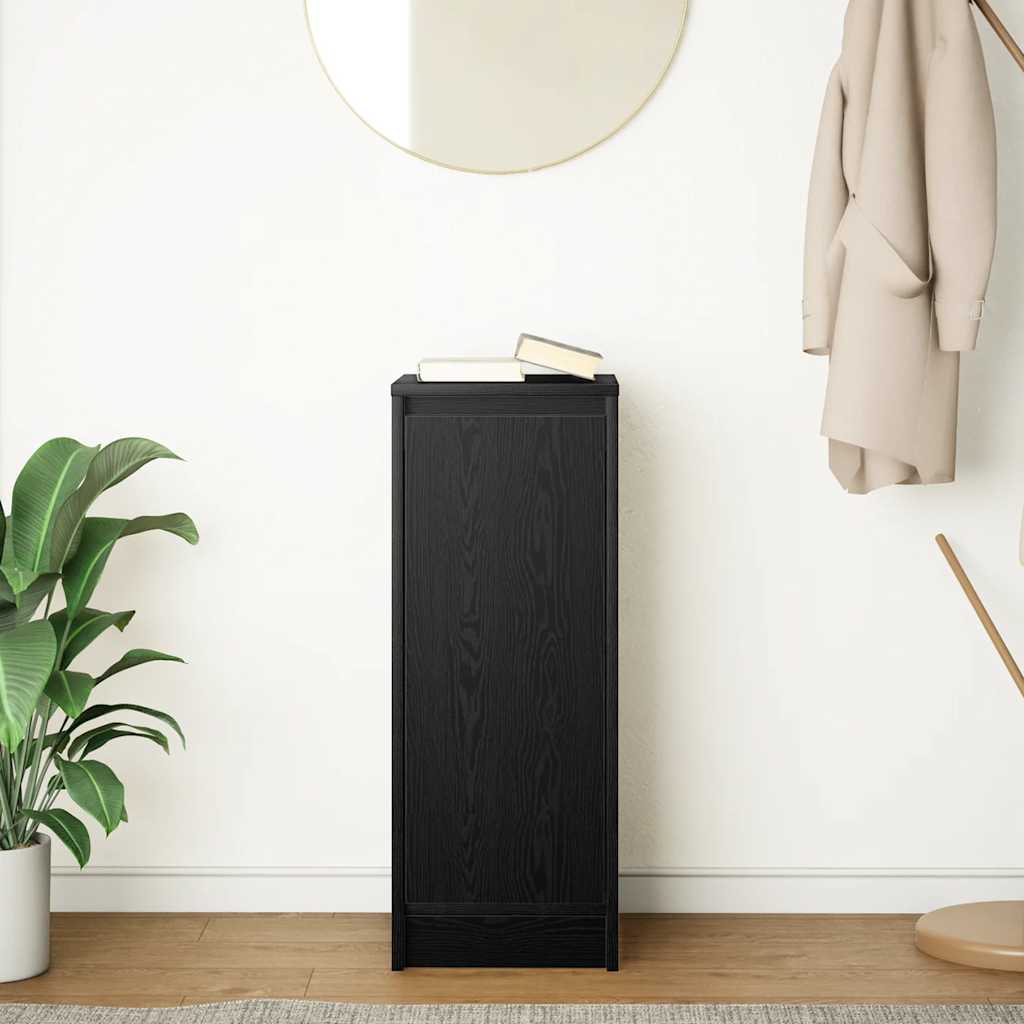 vidaXL Sideboard Schwarz Eichen-Optik 29,5x34x76 cm Holzwerkstoff