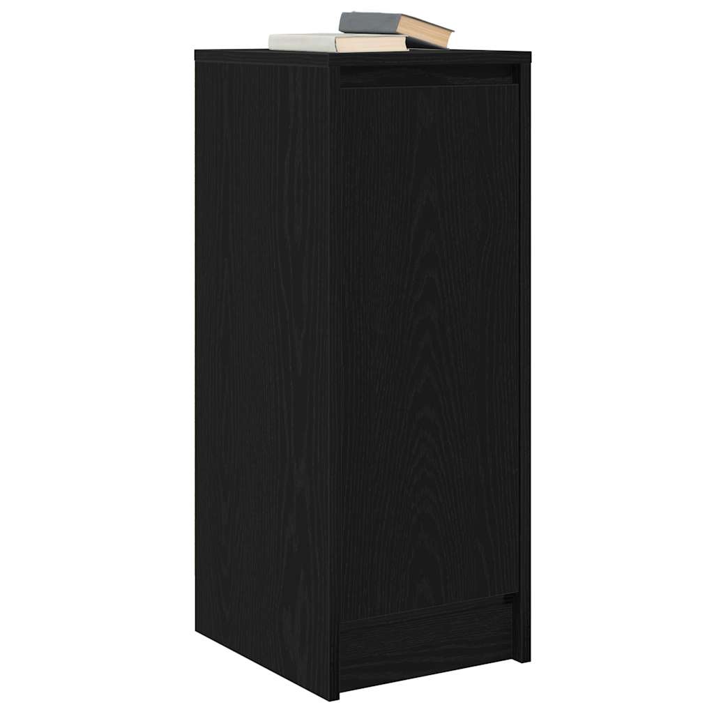 vidaXL Sideboard Schwarz Eichen-Optik 29,5x34x76 cm Holzwerkstoff