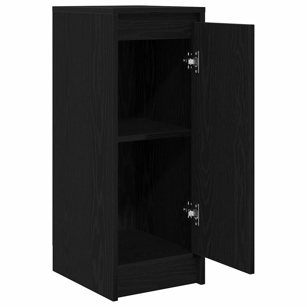 vidaXL Sideboard Schwarz Eichen-Optik 29,5x34x76 cm Holzwerkstoff