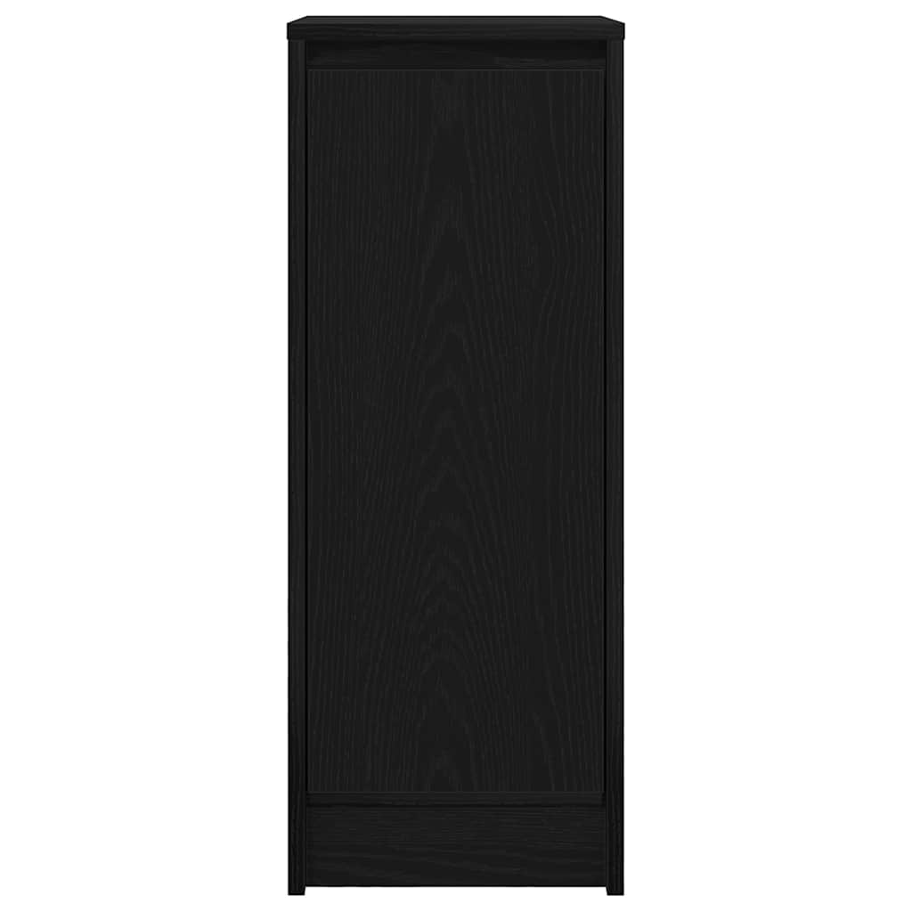 vidaXL Sideboard Schwarz Eichen-Optik 29,5x34x76 cm Holzwerkstoff
