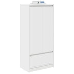 vidaXL Schrank mit Schublade Weiß 55,5x34x119,5 cm Holzwerkstoff