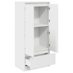 vidaXL Schrank mit Schublade Weiß 55,5x34x119,5 cm Holzwerkstoff
