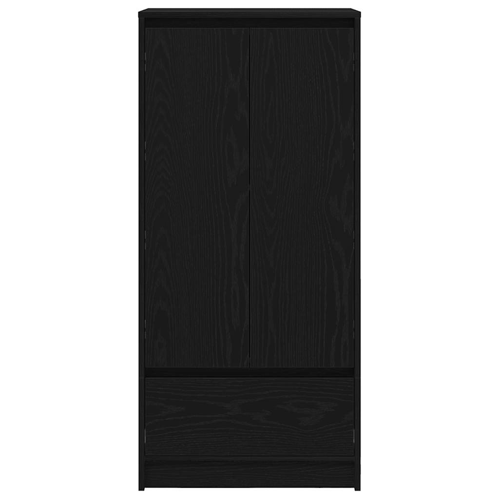 vidaXL Schrank mit Schublade Schwarz Eichen-Optik 55,5x34x119,5 cm