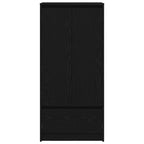 vidaXL Schrank mit Schublade Schwarz Eichen-Optik 55,5x34x119,5 cm