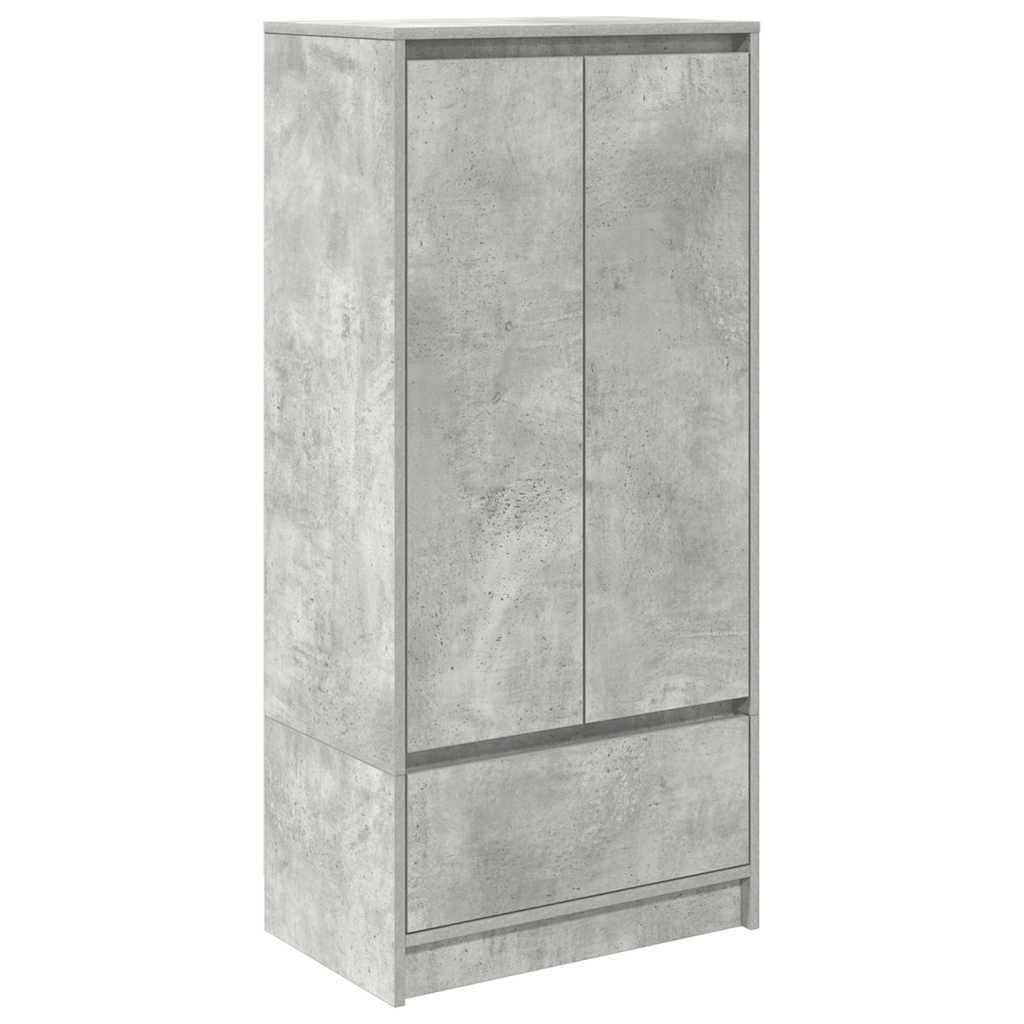 vidaXL Schrank mit Schublade Betongrau 55,5x34x119,5 cm Holzwerkstoff