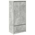 vidaXL Schrank mit Schublade Betongrau 55,5x34x119,5 cm Holzwerkstoff