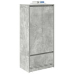 vidaXL Schrank mit Schublade Betongrau 55,5x34x119,5 cm Holzwerkstoff