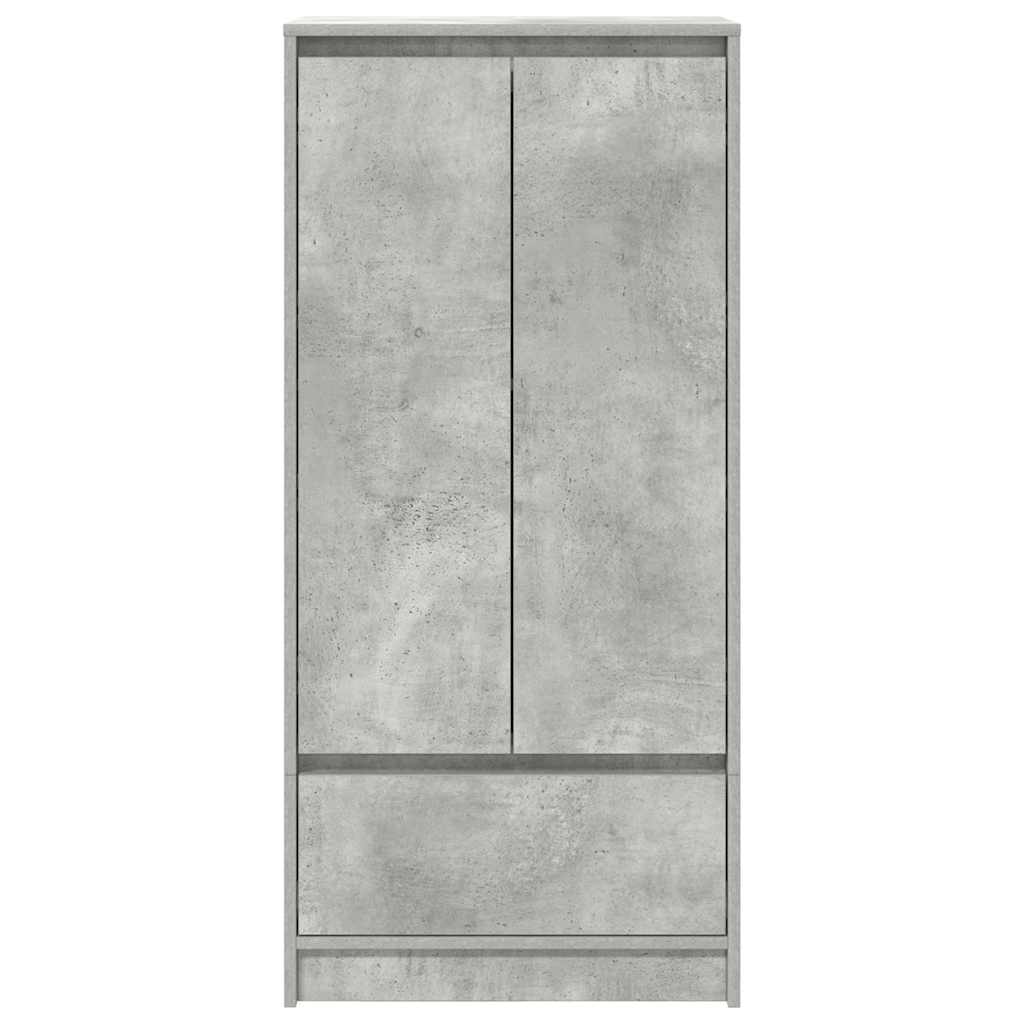 vidaXL Schrank mit Schublade Betongrau 55,5x34x119,5 cm Holzwerkstoff