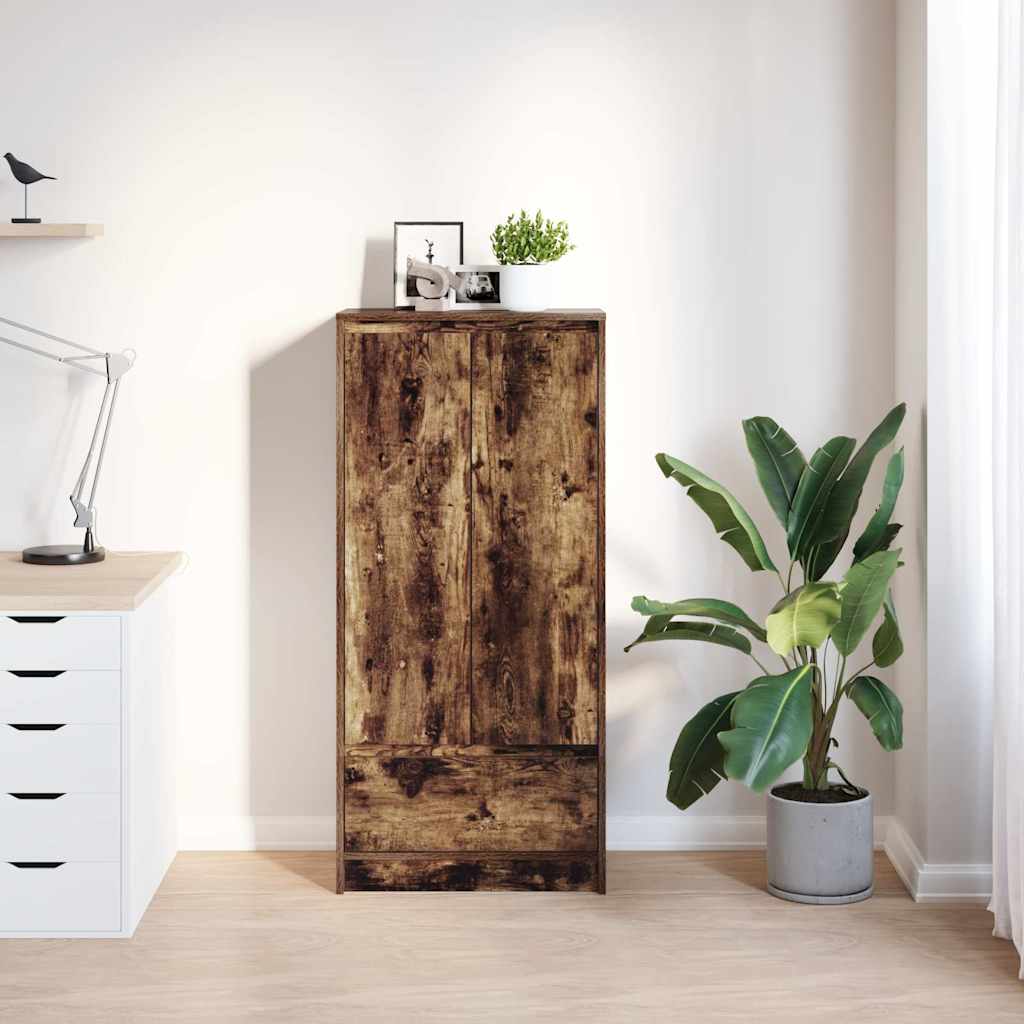 vidaXL Schrank mit Schublade Räuchereiche 55,5x34x119,5 cm