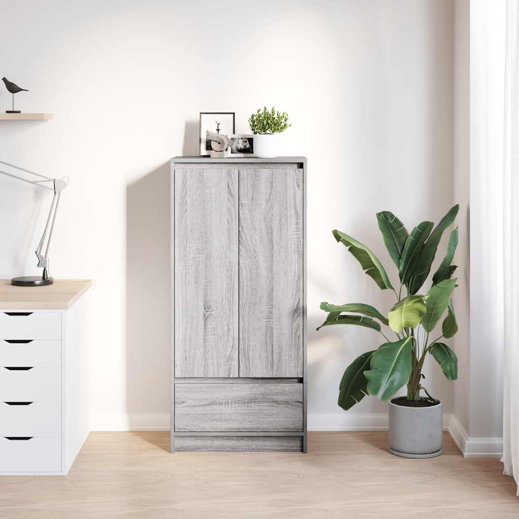 vidaXL Schrank mit Schublade Grau Sonoma 55,5x34x119,5cm Holzwerkstoff