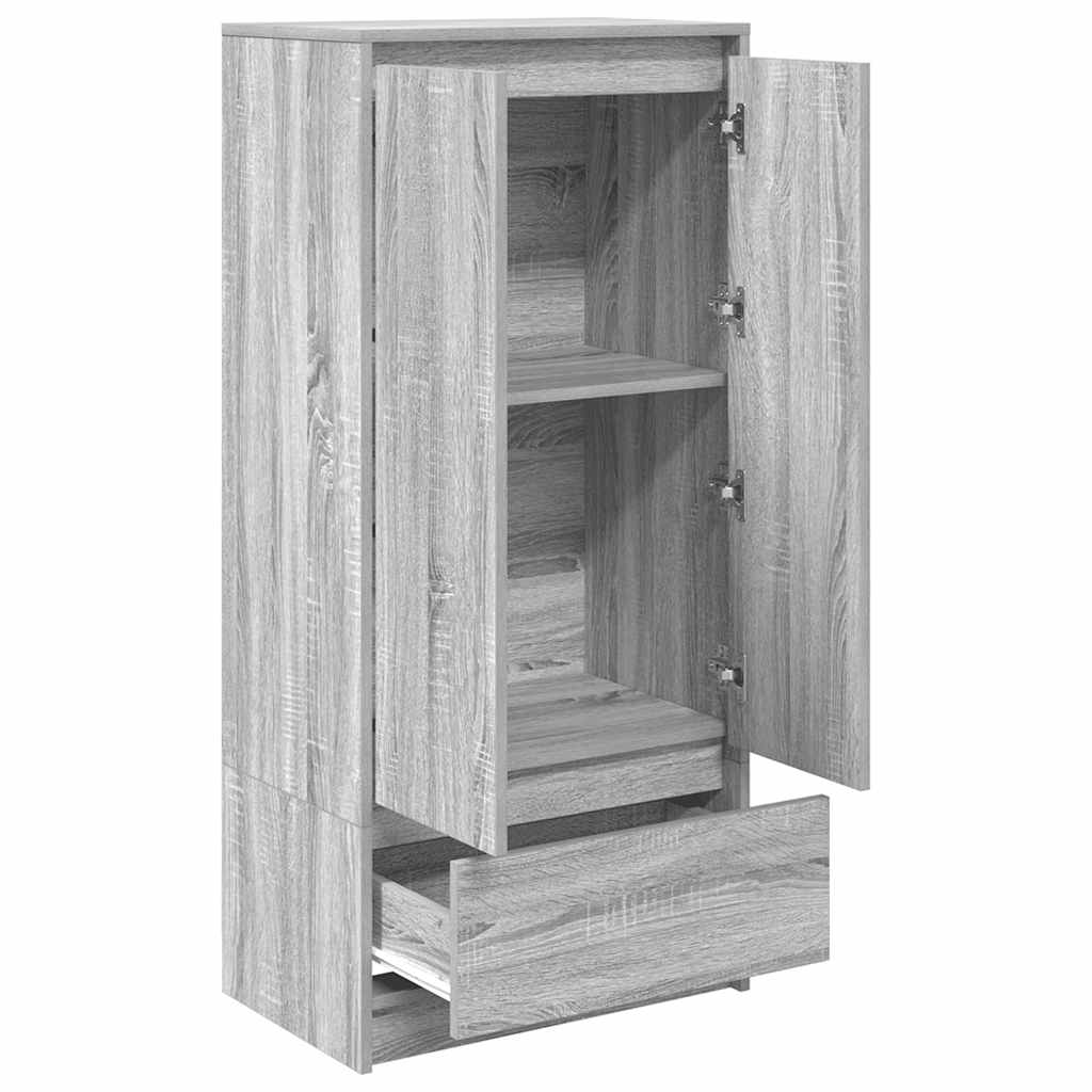 vidaXL Schrank mit Schublade Grau Sonoma 55,5x34x119,5cm Holzwerkstoff