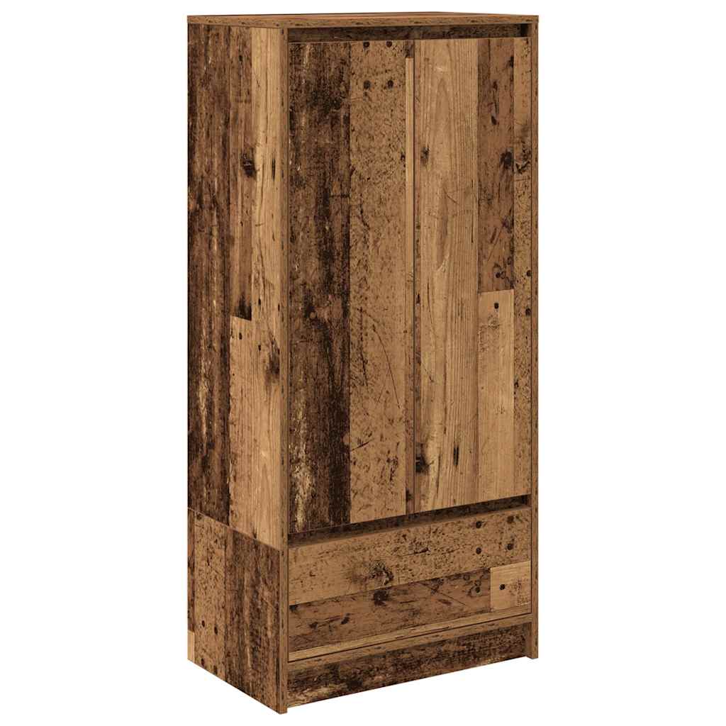vidaXL Schrank mit Schublade Altholz-Optik 55,5x34x119,5 cm